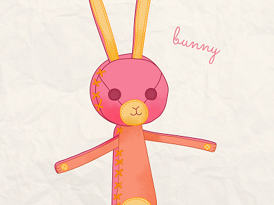 Bunny doll bunny cute doll knit plush rabbit soft stitches