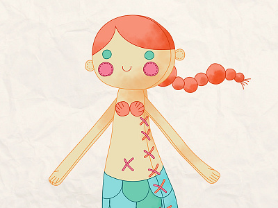 Mermaid doll doll fish girl mermaid plush shell sirene tail toy