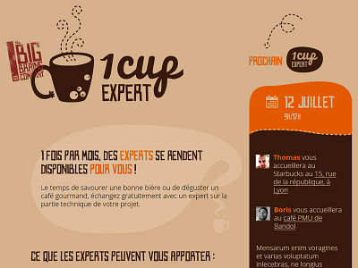 1cup expert - website coffee cup logo logotype roundy stamp webdesign