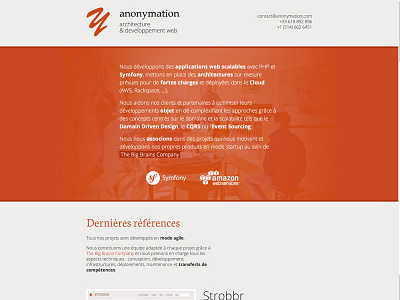 Anonymation flat grey red simple webdesign