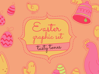 Easter graphics - tasty tones bell bunny chick chocolate easter egg hen icon iconset pink tasty
