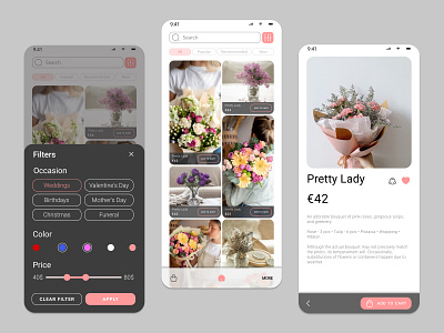 Shopping Flower app desig flower graphic design shoping ui ux