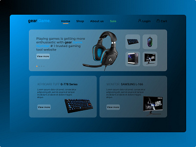 Geargame. gaming website ui web design