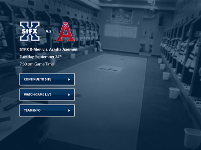 StFX Athletics Landing Page acadia coding development hockey html5 landing sports stfx university video web webm