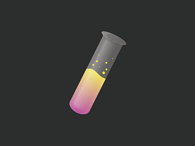 Vial/Potion Illustration gradient illustration illustrator liquid logo orange pink potion shading vector vial yellow