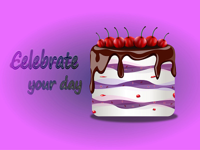 happy birthday card with cake birthday card cake card ui design icon typography