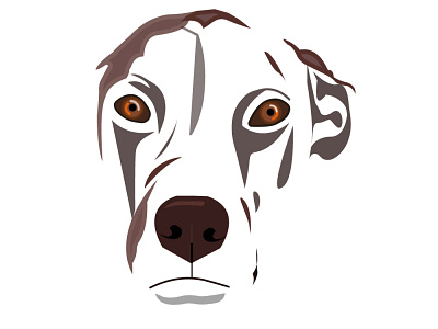 white dog adobe illustrator animal character design design dog face flat form illustration illustration animal illustration art illustration digital vector vector animal vector art vector illustration