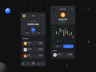 Cryptocurrency App ace agency acechallenge app application bitcoin buy coin crypto cryptocurrency app design donate dotchallenge exchange sell ui uidesign uiux ux wallet wallet app