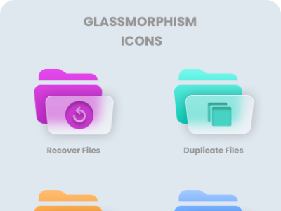 Glassmorphism Icons 3d animation branding design glassmorphism icons graphic design illustration logo motion graphics ui vector