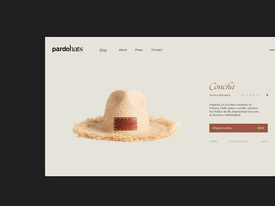 Pardo hats - product page