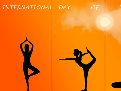 International Yoga Day branding design graphicdesign illustration internationalyogaday photoshop poster design socialmedia ux vector