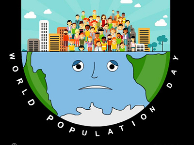 World population Day design graphicdesign illustration photoshop poster design socialmedia ui ux vector