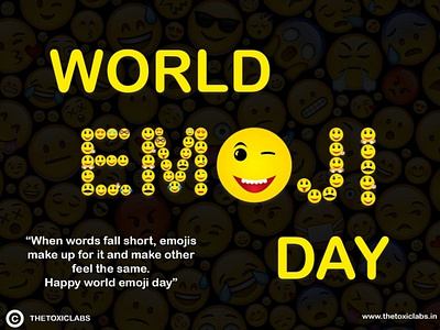 World Emoji Day design graphicdesign illustration photoshop poster design socialmedia ui ux vector