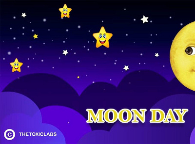 Moon Day design graphicdesign illustration photoshop poster design socialmedia ui ux vector