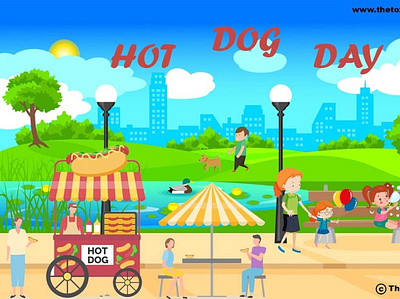 Hot Dog Day design graphicdesign illustration photoshop poster design socialmedia ui ux vector