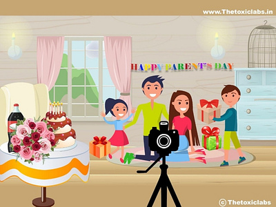 Parents Day design graphicdesign illustration photoshop poster design socialmedia ui ux vector