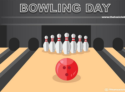 Bowling Day design graphicdesign illustration photoshop poster design socialmedia ui ux vector