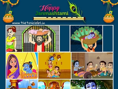 Happy Janmashtami design graphicdesign illustration photoshop poster design socialmedia ui ux vector