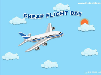 Cheap Flight Day design graphicdesign illustration photoshop poster design socialmedia ui ux vector