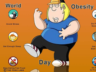 World Obesity Day design graphicdesign illustration photoshop poster design socialmedia ui ux vector