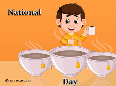 NATIONAL TEA DAY design graphicdesign illustration photoshop poster design socialmedia ui ux