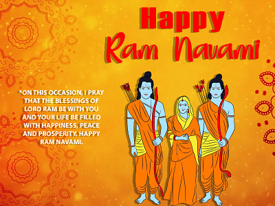 HAPPY RAM NAVAMI design graphicdesign illustration photoshop poster design socialmedia ui ux