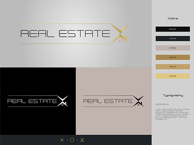 Real Estate-X design estate logo logo design logodesign minimal realestate typography vector