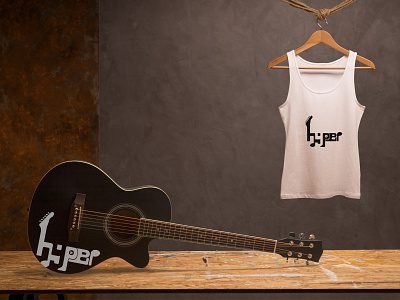 Hyper mockup design guitar hyper logodesign minimal mockup music vector video