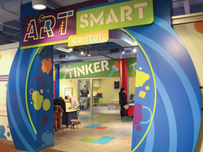 Art Smart Center Entryway art art center childrens museum entrance entry way exhibit exhibit design