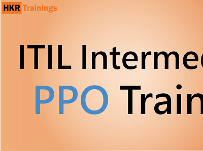 ITIL intermediate PPO training &certification course itiltraining ititlcourse