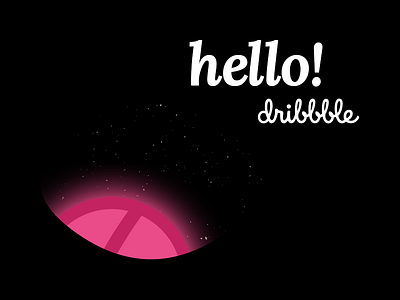 Dribbble - My Debut debut first shot hello planet space