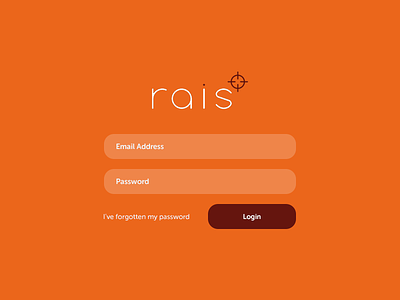 Rais - Login app email form login password rais simplicity ui web