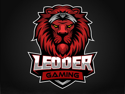 LEODER GAMMING branding design illustration logo