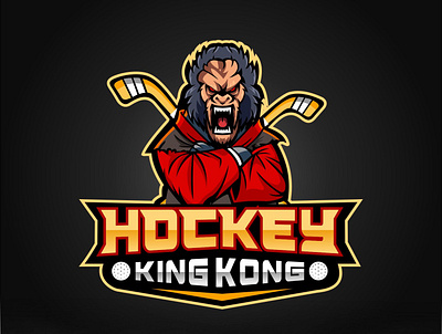 HOCKEY KINGKONG branding design illustration logo vector