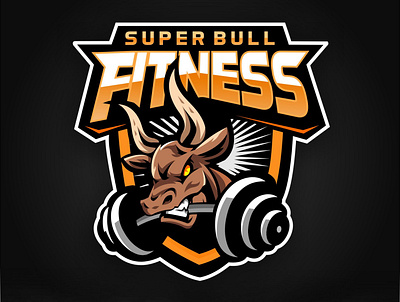 SUPERBULL FITNESS branding design illustration logo vector