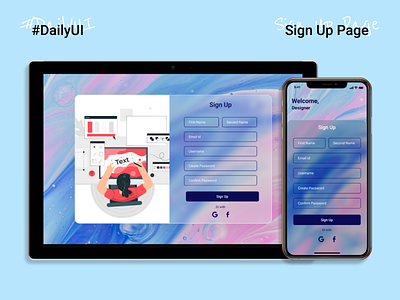 Sign Up Page #DailyUI #001