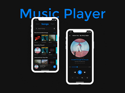 Music Player App UI Design #DailyUI app app design dailyui dailyuichallenge dark ui design music app music player ui challenge uidesign uiux