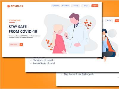 COVID-19 - Landing Page adobe app branding covid covid19 design figma graphic design icon illustration logo typography ui ux vaccine vector virus web website