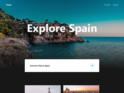 Travel Website - Landing Page adobe adobe xd branding design figma graphic design html illustration landingpage madrid page photoshop spain travel web website xd