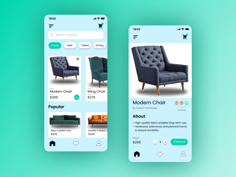 Furniture Shopping App Design by Piyush Kulkarni on Dribbble