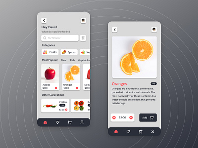 Grocery App Design adobe android app branding design figma grocery illustration ios logo ui ux vector
