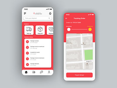 Delivery Tracking App Design