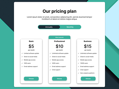 Pricing Page UI Design adobe app branding design figma pricing pricing page ui ux webpage website