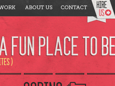 Homepage typography website