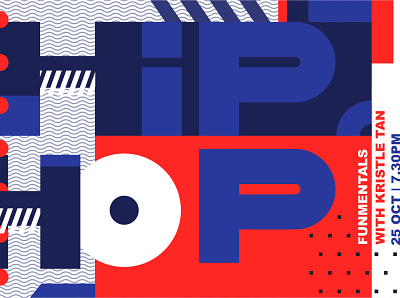 Hop to the Beat dance hiphop poster print typography