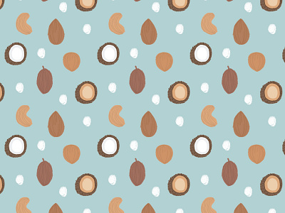 Tartiner - Estampa almond cashew cocoa illustration pattern