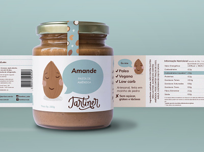 Tartiner - Embalagem Amande almond illustration package package design