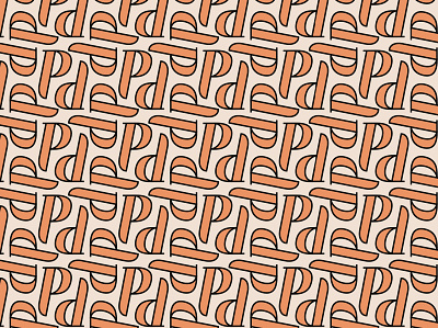 Piece of Paper - Pattern letters orange pattern visual identity