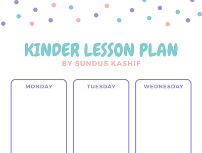 Weekly planner design kindergarten planners schedule school teacher