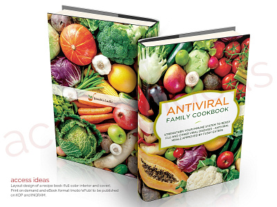 AntiViral Family Cookbook book cover design